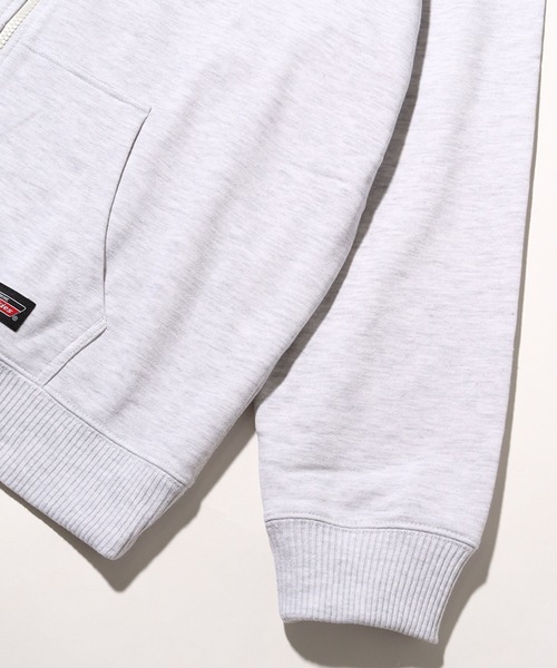 Dickies（ディッキーズ）の「【GENUINE DICKIES/ジェニュインディッキーズ】 裏毛 ワンポイントロゴ刺繍 ジップアップパーカー（パーカー・メンズ・アッシュグレー/ブルー/スミクロ・M/L/XL）」の12枚目の写真