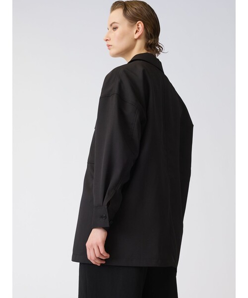 mizuiroind（ミズイロインド）の「mizuiro ind ワークワイドシャツジャケット（ダウンジャケット/コート・レディース・ネイビー/ブラック/オフホワイト・FREE）」の10枚目の写真