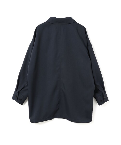 mizuiroind（ミズイロインド）の「mizuiro ind ワークワイドシャツジャケット（ダウンジャケット/コート・レディース・ネイビー/ブラック/オフホワイト・FREE）」の21枚目の写真