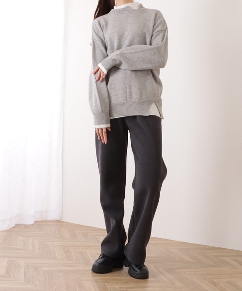 DAYRA（デイラ）の「裏起毛ハイウエストイージーパンツ（その他パンツ・レディース・グレー/ブラック/アイボリー・F/H/J/N/P/R）」の14枚目の写真