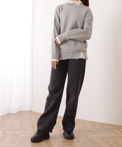 DAYRA（デイラ）の「裏起毛ハイウエストイージーパンツ（その他パンツ・レディース・グレー/ブラック/アイボリー・F/H/J/N/P/R）」の17枚目の写真
