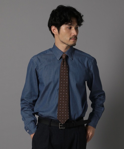 GLOBAL WORK(グローバルワーク)の「デニムシャツ/Salon de GW/976926(シャツ/ブラウス・メンズ・ライトブルー/ネイビー/ブルー系その他6・MEDIUM/X-LARGE/SMALL/LARGE)」の3枚目の写真