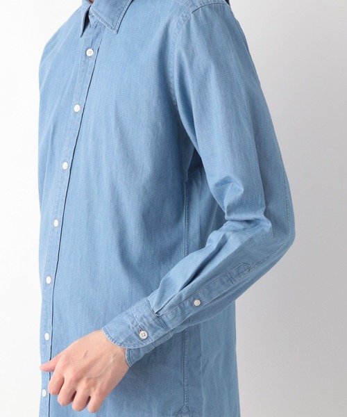 GLOBAL WORK(グローバルワーク)の「デニムシャツ/Salon de GW/976926(シャツ/ブラウス・メンズ・ライトブルー/ネイビー/ブルー系その他6・MEDIUM/X-LARGE/SMALL/LARGE)」の13枚目の写真