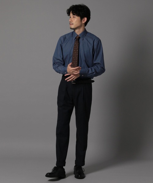 GLOBAL WORK(グローバルワーク)の「デニムシャツ/Salon de GW/976926(シャツ/ブラウス・メンズ・ライトブルー/ネイビー/ブルー系その他6・MEDIUM/X-LARGE/SMALL/LARGE)」の5枚目の写真