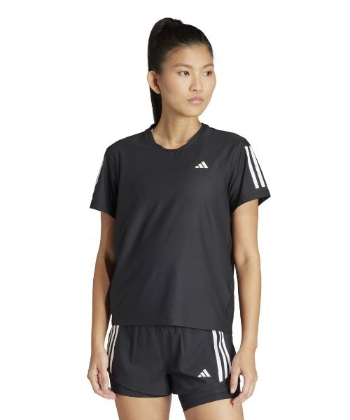 adidas(アディダス)の「アディダス adidas オウン ザ ラン 半袖Tシャツ(Tシャツ/カットソー・レディース・ブラック・M/L/S/XL)」の1枚目の写真