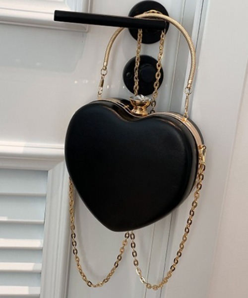 deux amour（ドゥーザムール）の「ハートバッグ（ボストンバッグ・レディース・ブラック/ピンク/グリーン/シルバー/ゴールド・FREE）」の2枚目の写真