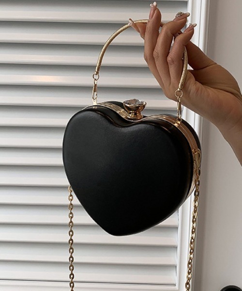 deux amour（ドゥーザムール）の「ハートバッグ（ボストンバッグ・レディース・ブラック/ピンク/グリーン/シルバー/ゴールド・FREE）」の6枚目の写真