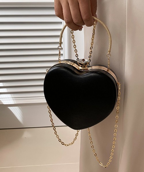 deux amour（ドゥーザムール）の「ハートバッグ（ボストンバッグ・レディース・ブラック/ピンク/グリーン/シルバー/ゴールド・FREE）」の7枚目の写真