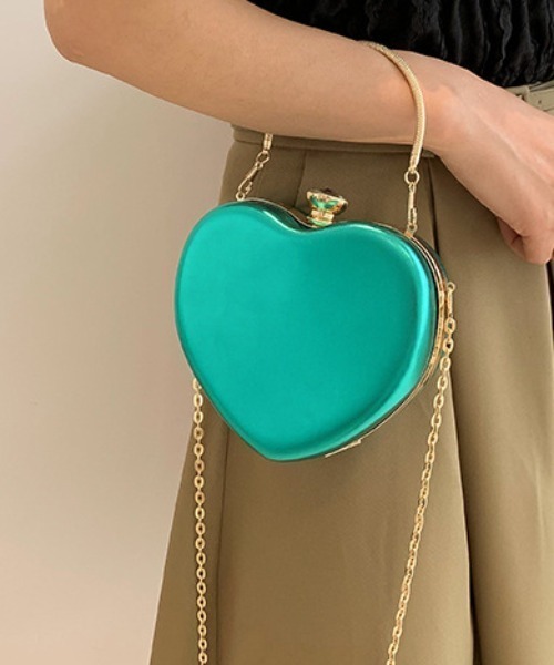 deux amour（ドゥーザムール）の「ハートバッグ（ボストンバッグ・レディース・ブラック/ピンク/グリーン/シルバー/ゴールド・FREE）」の8枚目の写真