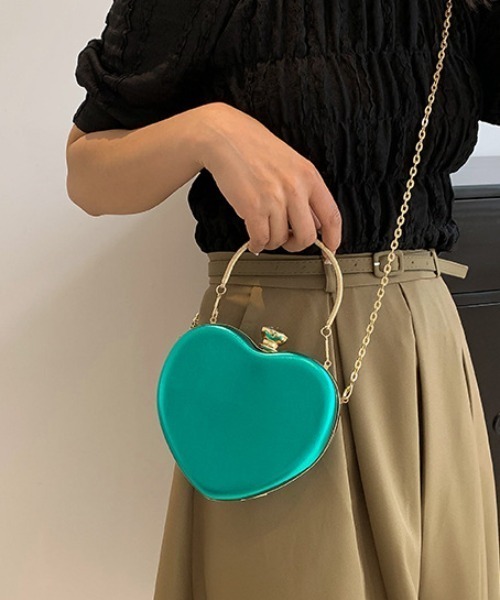 deux amour（ドゥーザムール）の「ハートバッグ（ボストンバッグ・レディース・ブラック/ピンク/グリーン/シルバー/ゴールド・FREE）」の10枚目の写真