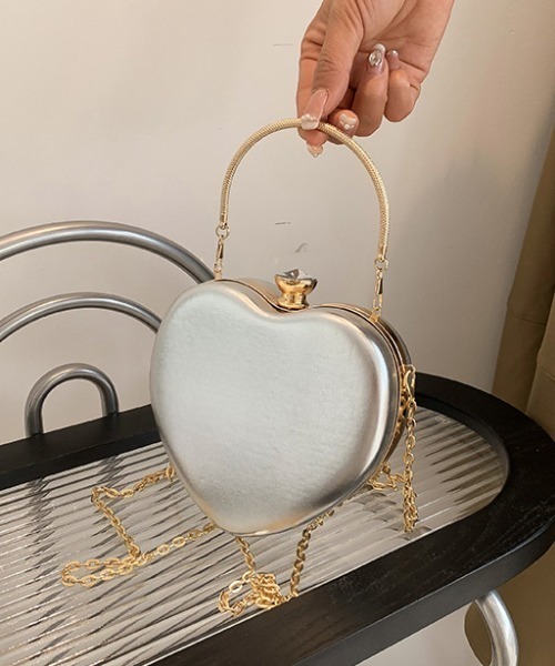 deux amour（ドゥーザムール）の「ハートバッグ（ボストンバッグ・レディース・ブラック/ピンク/グリーン/シルバー/ゴールド・FREE）」の12枚目の写真