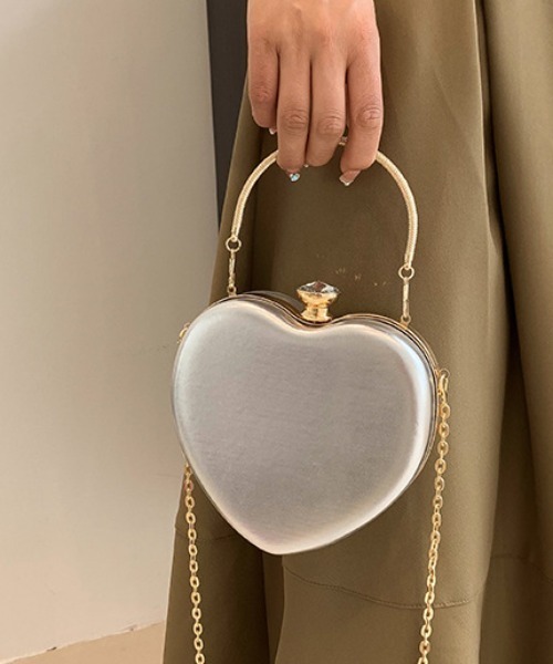 deux amour（ドゥーザムール）の「ハートバッグ（ボストンバッグ・レディース・ブラック/ピンク/グリーン/シルバー/ゴールド・FREE）」の13枚目の写真