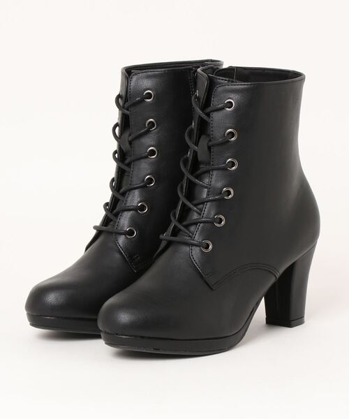 Parade(パレード)の「チャンキーヒールレースアップブーツ 7274【Parade】(ブーツ・レディース・ブラック・L/LL/M/S)」の1枚目の写真