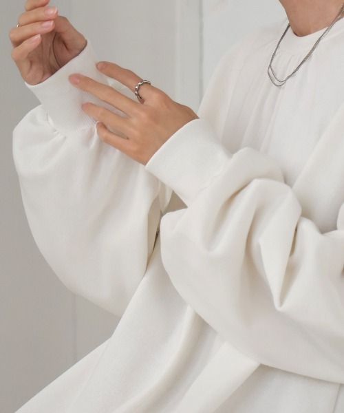 Bab(バブ)の「ヘムレーススウェットワンピース(ワンピース・レディース・ミント/オフホワイト/ベージュ・S/M)」の7枚目の写真