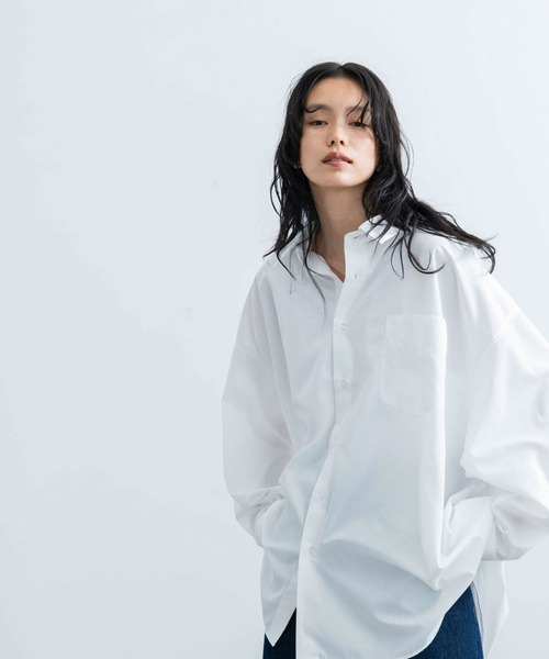 JUNRED（ジュンレッド）の「TCブロードウルトラビッグシャツ（シャツ/ブラウス・メンズ・サックスブルー/ホワイト/ベージュ系その他・L/M/S）」の2枚目の写真