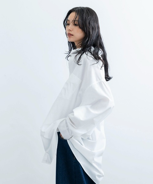 JUNRED（ジュンレッド）の「TCブロードウルトラビッグシャツ（シャツ/ブラウス・メンズ・サックスブルー/ホワイト/ベージュ系その他・L/M/S）」の4枚目の写真