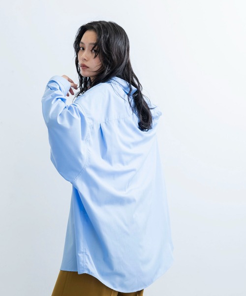 JUNRED（ジュンレッド）の「TCブロードウルトラビッグシャツ（シャツ/ブラウス・メンズ・サックスブルー/ホワイト/ベージュ系その他・L/M/S）」の6枚目の写真