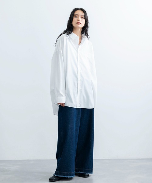 JUNRED（ジュンレッド）の「TCブロードウルトラビッグシャツ（シャツ/ブラウス・メンズ・サックスブルー/ホワイト/ベージュ系その他・L/M/S）」の10枚目の写真