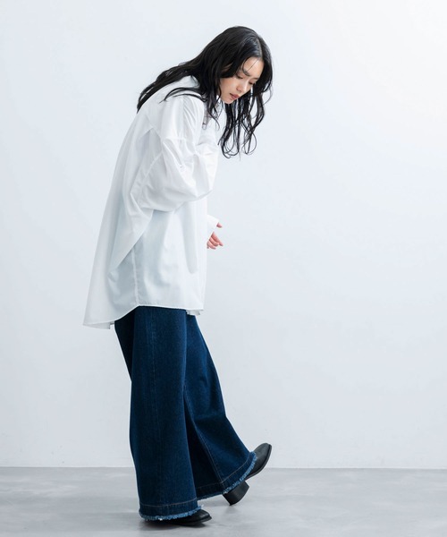 JUNRED（ジュンレッド）の「TCブロードウルトラビッグシャツ（シャツ/ブラウス・メンズ・サックスブルー/ホワイト/ベージュ系その他・L/M/S）」の11枚目の写真