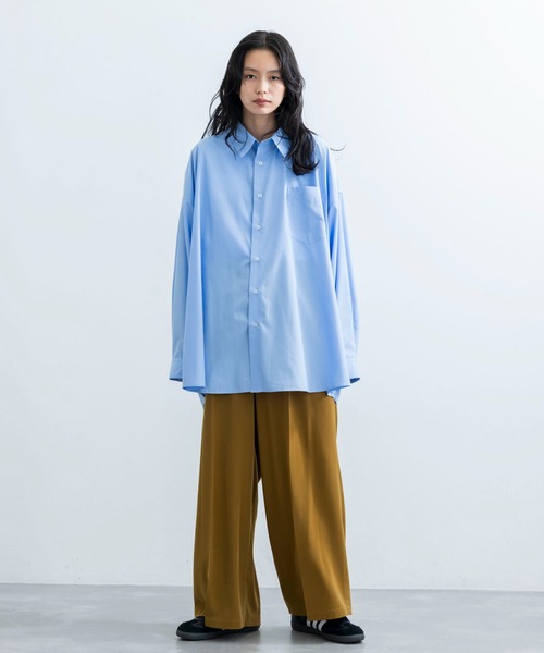 JUNRED（ジュンレッド）の「TCブロードウルトラビッグシャツ（シャツ/ブラウス・メンズ・サックスブルー/ホワイト/ベージュ系その他・L/M/S）」の13枚目の写真