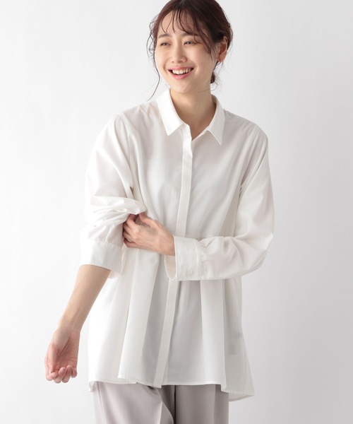 GLOBAL WORK（グローバルワーク）の「ペプラムブラウスシャツ/MATINEE LINE/994006（シャツ/ブラウス・レディース・ライトグレー/オフホワイト/ブラック・MEDIUM/LARGE）」の18枚目の写真