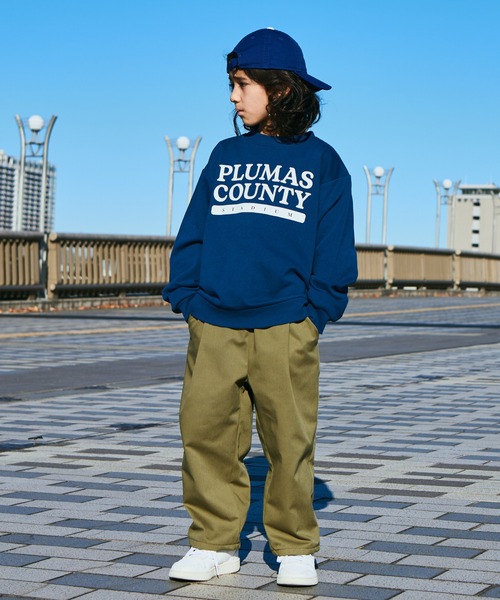 PAIRMANON STREET（ペアマノンストリート）の「【PAIRMANON STREET】 フロント タック ワイド ツイル パンツ（チノパンツ・キッズ・ブラック/ベージュ/ネイビー/オリーブ・90/100/110/120/130/140/150/160）」の16枚目の写真