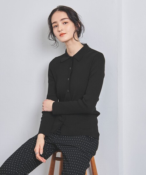 値下　united arrows ポロニット カーディガン　リブニット ポロエリ 楽天市場】【SALE／70%OFF】リブニット ポロエリ カーディガン UNITED
