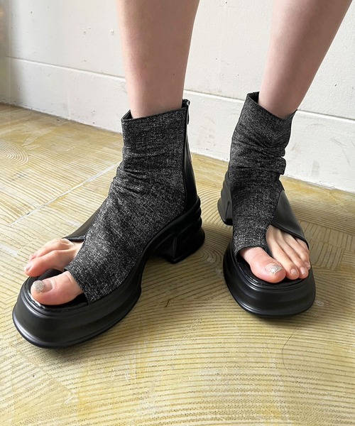 【セール】デニムドッキングブーツサンダル（サンダル）｜Jewelobe（ジュエローブ）