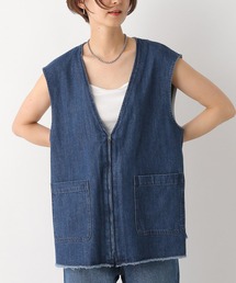 LEPSIM | デニムVネックZIPベスト 991961(ベスト)