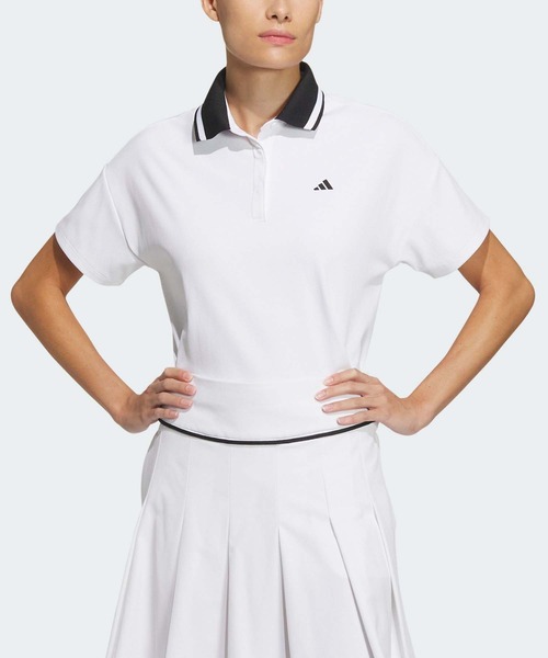 adidas（アディダス）の「ボックスシルエット ミニピケポロ【adidas