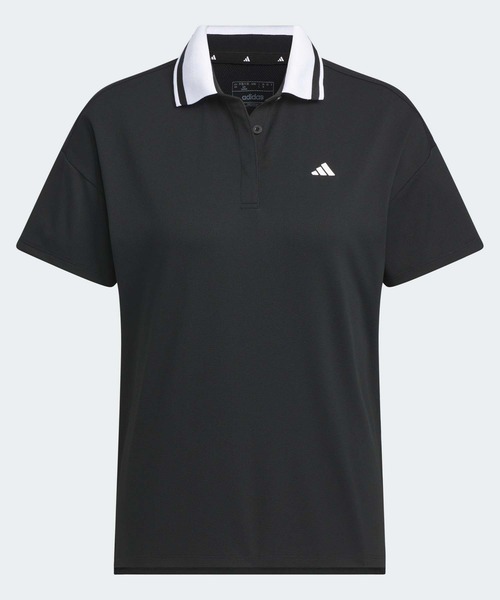 美品✳️adidas『ADICROSS ゴルフ ポロシャツ』レディース ブラック アディダスゴルフ(adidas golf) 半袖ポロシャツ | レディース