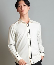【NO ID.】Zip Regular Collar Shirt / ジップ レギュラー カラー シャツ