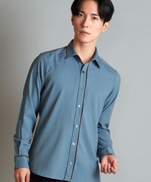 【NO ID.】Zip Regular Collar Shirt / ジップ レギュラー カラー シャツ