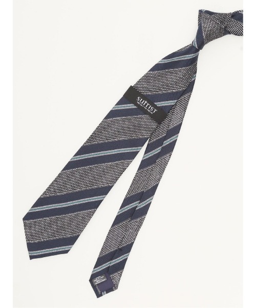 スーティスト シルク ストライプ柄 フレスコタイ 8.0cm幅（ネクタイ）｜SUITIST（スーティスト）