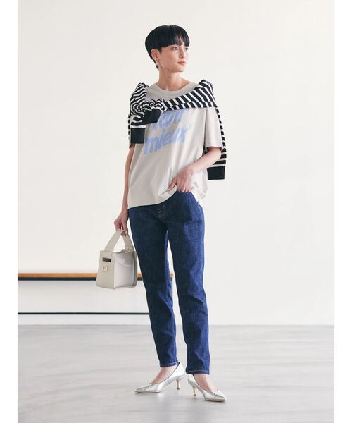AMERICAN HOLIC(アメリカンホリック)の「テーパードデニムパンツ(デニムパンツ・レディース・インディゴブルー/ライトインディゴブルー/ワンウォッシュ/ブルー系その他・M/XL/L/S/XS)」の8枚目の写真