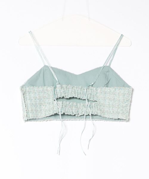 ELLEgirl（エルガール）の「ラメツイードキャミビスチェ【ELLEgirl/エル ガール】（キャミソール・レディース・サックスブルー/イエロー・FREE）」の9枚目の写真