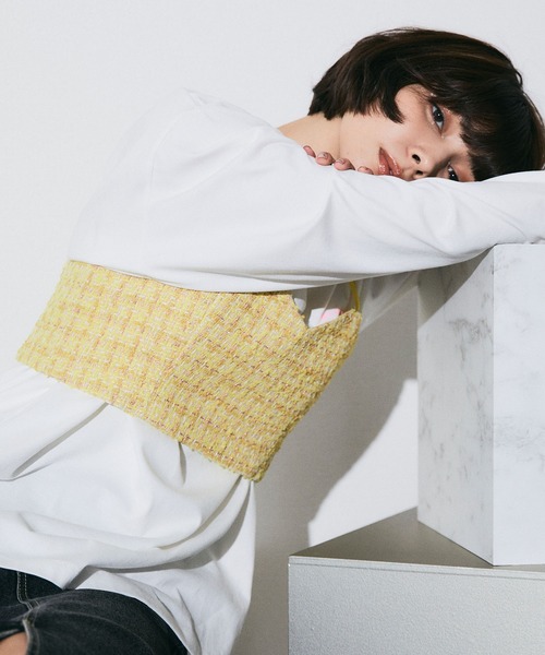 ELLEgirl（エルガール）の「ラメツイードキャミビスチェ【ELLEgirl/エル ガール】（キャミソール・レディース・サックスブルー/イエロー・FREE）」の13枚目の写真