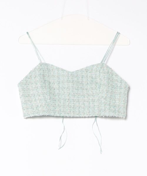 ELLEgirl（エルガール）の「ラメツイードキャミビスチェ【ELLEgirl/エル ガール】（キャミソール・レディース・サックスブルー/イエロー・FREE）」の8枚目の写真