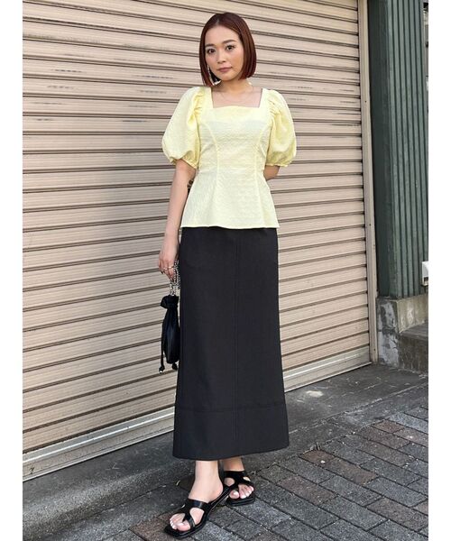 MURUA(ムルーア)の「ステッチタイトスカート(スカート・レディース・ブラック/インディゴブルー・1/2)」の21枚目の写真