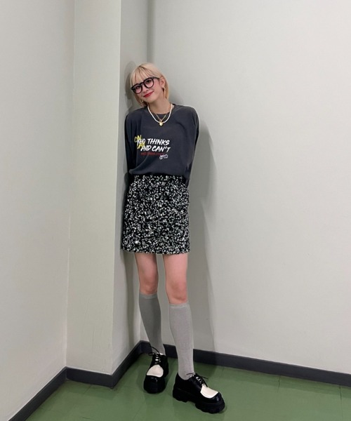 JEANASIS（ジーナシス）の「【ZOZO限定】ストリートグラフィックロンＴ/112270（Tシャツ/カットソー・レディース・チャコールグレー/オフホワイト・FREE）」の11枚目の写真