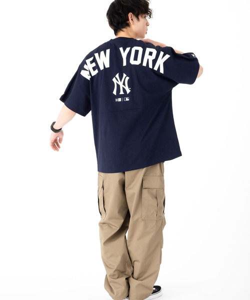 NEW ERA(ニューエラ)の「ニューエラ 半袖Tシャツ オーバーサイズドロップ ONSPOTZ別注(Tシャツ/カットソー・メンズ・ブラック/ホワイト/ネイビー/ブラウン/ホワイト系その他/オフホワイト/ホワイト系その他2/ブラック系その他/グレー・S/M/L/XL/XXL)」の18枚目の写真