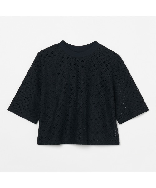 HELIOPOLE（エリオポール）の「LACE BLOUSE（シャツ/ブラウス・レディース・アイボリー/ブラック・38）」の2枚目の写真