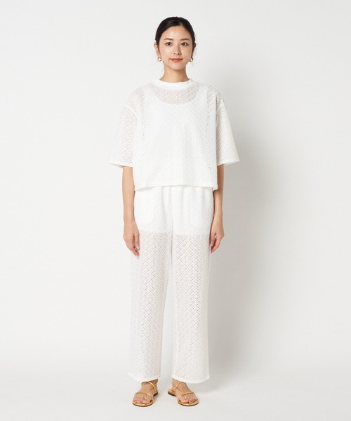 HELIOPOLE（エリオポール）の「LACE BLOUSE（シャツ/ブラウス・レディース・アイボリー/ブラック・38）」の9枚目の写真