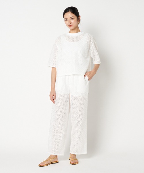 HELIOPOLE（エリオポール）の「LACE BLOUSE（シャツ/ブラウス・レディース・アイボリー/ブラック・38）」の12枚目の写真