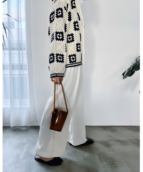 TORRAZZO DONNA ニットジャケット 新品未使用品 Torrazzo Donna（トラッゾドンナ）の「かぎ針風ニットジャケット