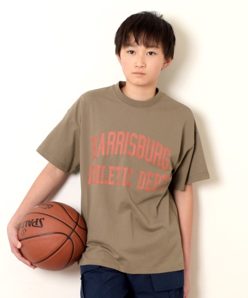 GLAZOS（グラソス）の「【再入荷】【プチプラ】アソートフロントカレッジロゴ半袖Tシャツ（Tシャツ/カットソー・キッズ・カーキ/ブラック/ブルー/グレー/ベージュ/ネイビー/ホワイト・130cm/140cm/150cm/160cm/170cm）」の4枚目の写真