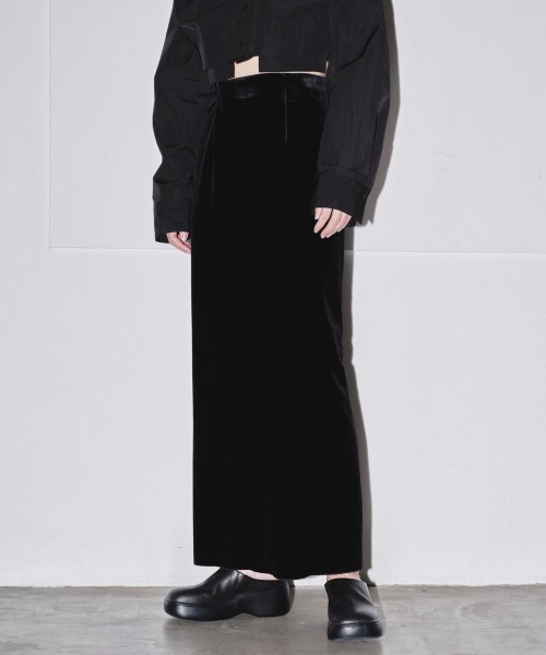 todayful ペンシルベロアスカート TODAYFUL Pencil Velour Skirt/ペンシルベロアスカート