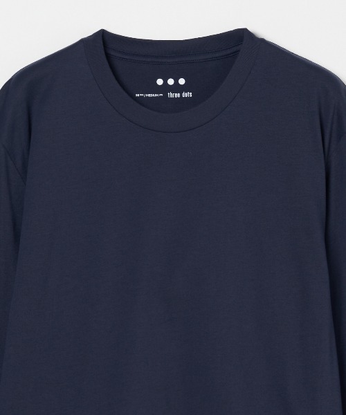 tシャツ three dots サンデットジャージークルーネックTee レディース three dots サンデットジャージークルーネックTee(M WHITE