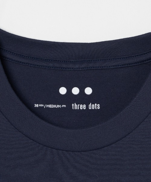 three dots（スリードッツ）の「サンデッドジャージー クルーネック（Tシャツ/カットソー・メンズ・ライトグレー・SMALL/MEDIUM/LARGE/X-LARGE）」の4枚目の写真