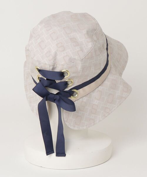 白いリボン付きゴルフハット LUXE】ロゴリボンバケットハット | デサントゴルフ公式